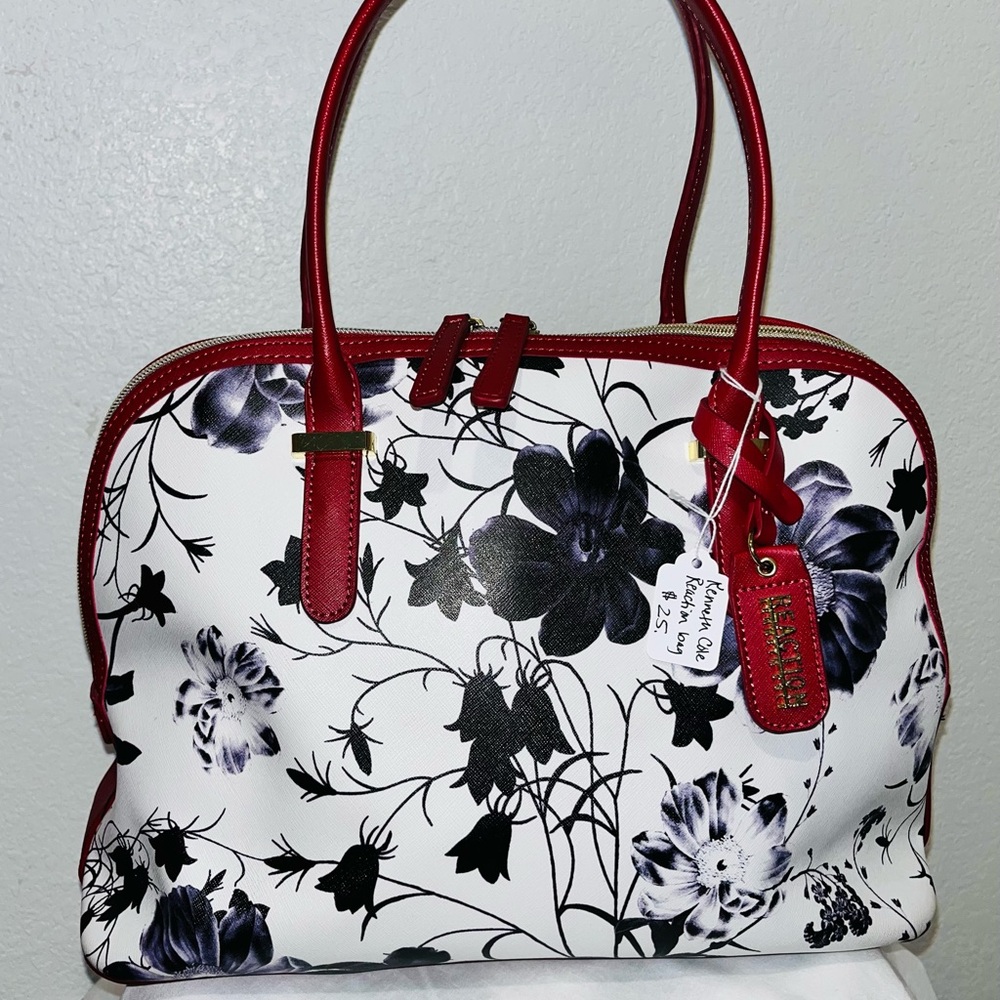 Kenneth Cole Red and Black Floral Women's Bag